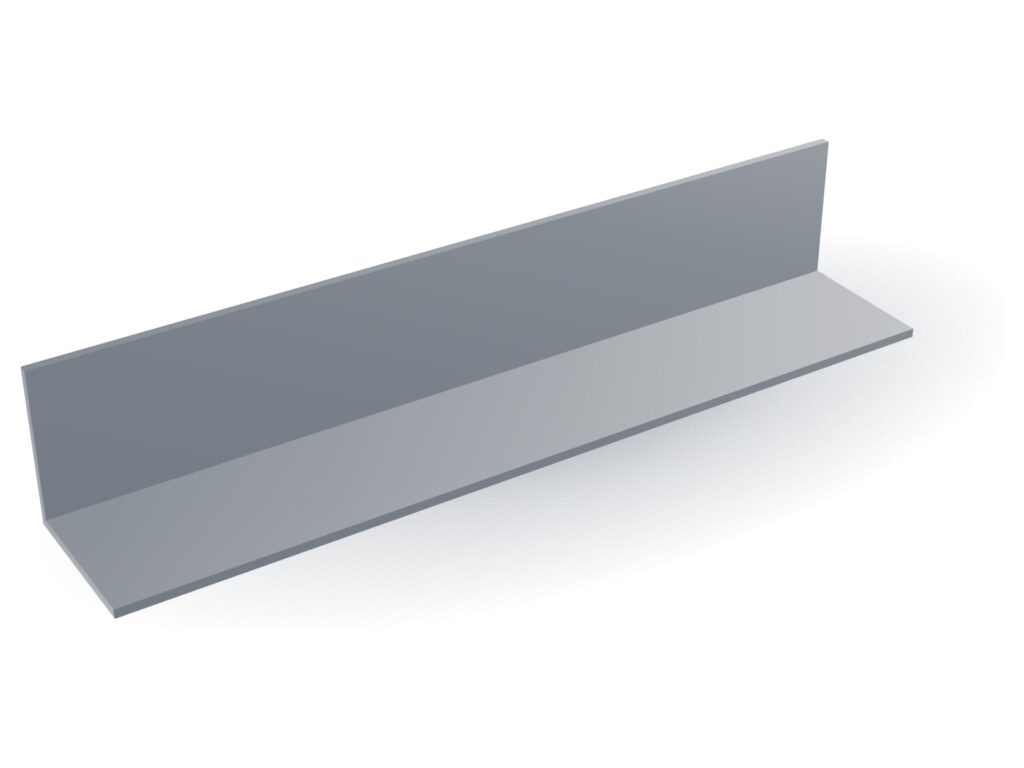 3D visualisation: 22/22 Aluminium Angle (L Profile) for Protection and Finishing
